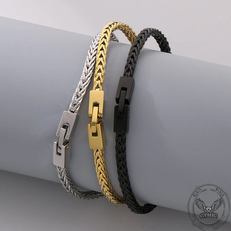 Simple Solid Color Jewelry Buckle Stainless Steel Bracelet