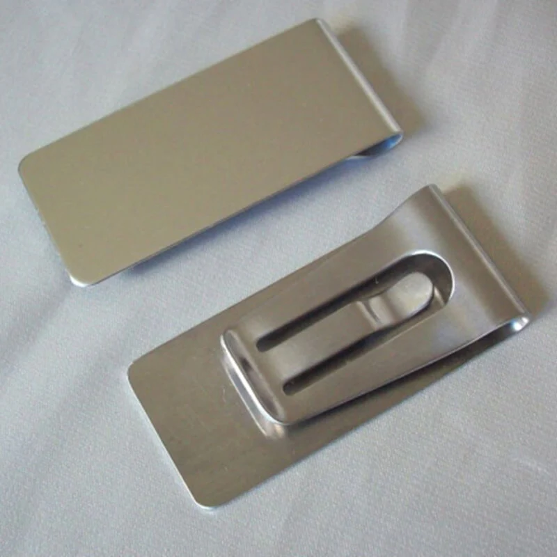Solid Color Multi Functional Stainless Steel Money Clip