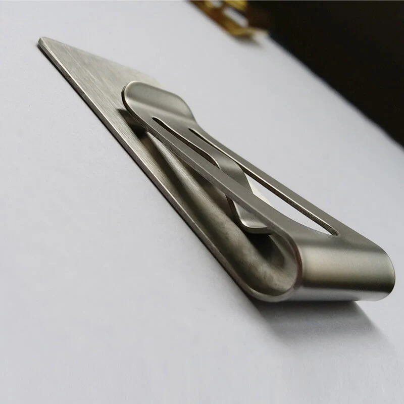 Solid Color Multi Functional Stainless Steel Money Clip