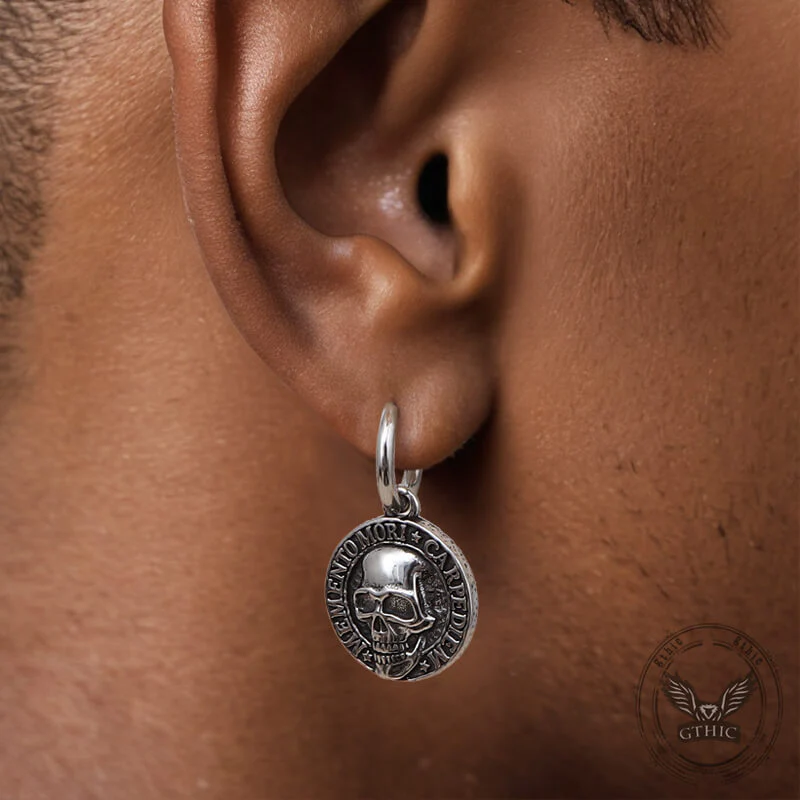 13504-carpe-diem-skull-stainless-steel-earrings-2.webp Carpe Diem Skull Stainless Steel Earrings