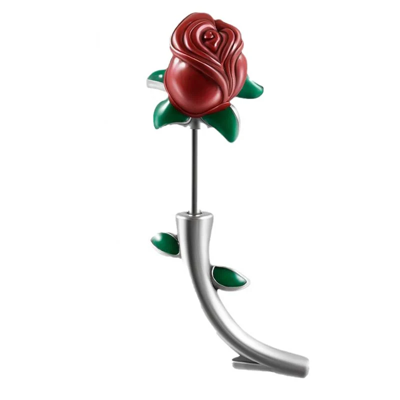 Rose Buds Stainless Steel Piercing Earrings