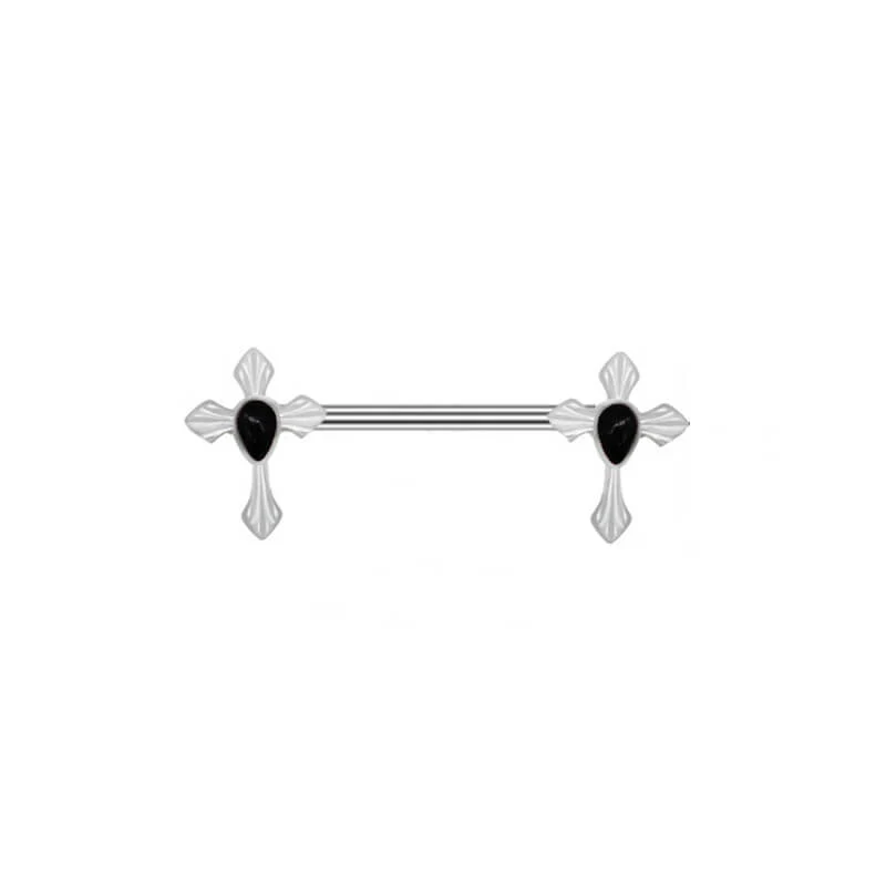13558-double-cross-stainless-steel-nipple-ring-piercing-5.webp Double Cross Stainless Steel Nipple Ring Piercing