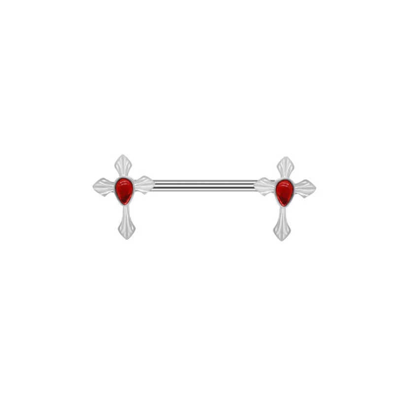 13558-double-cross-stainless-steel-nipple-ring-piercing-6.webp Double Cross Stainless Steel Nipple Ring Piercing