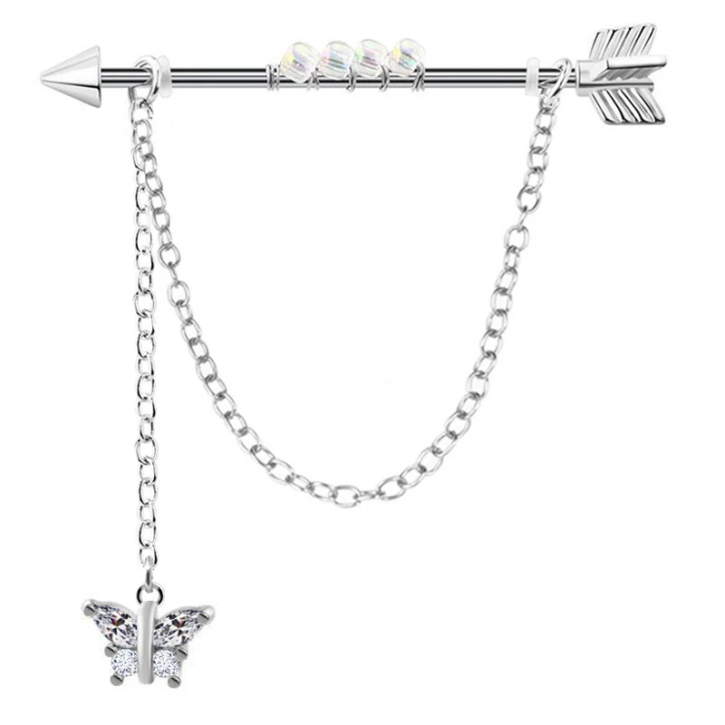 Arrow Chain Design Stainless Steel Industrial Piercing