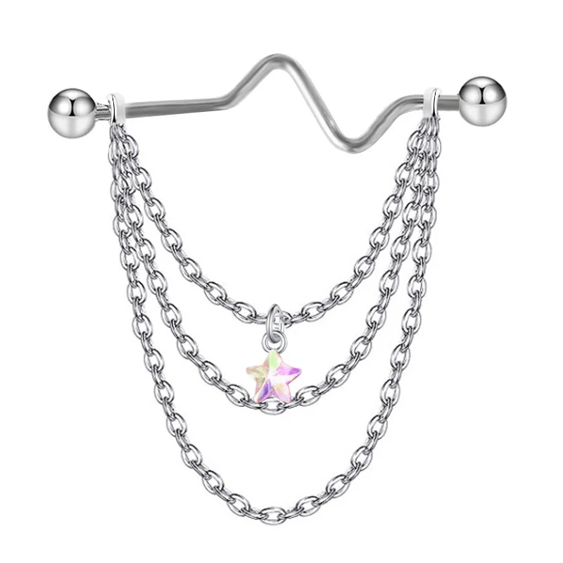 Arrow Chain Design Stainless Steel Industrial Piercing