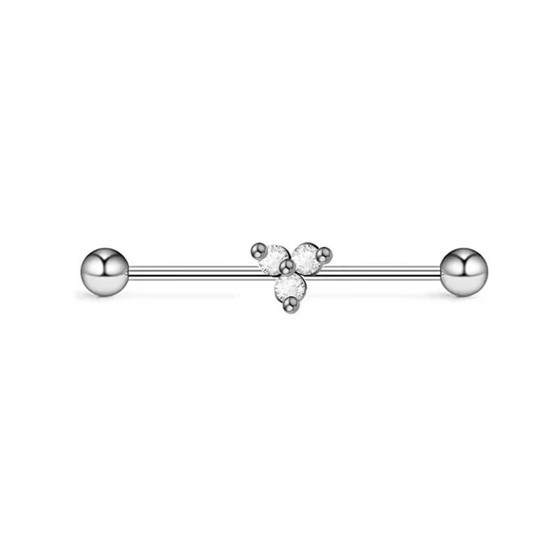 Butterfly Inlaid Zircon Stainless Steel Industrial Piercing