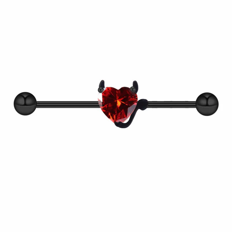 13622-gothic-skull-moon-stainless-steel-industrial-piercing-11.webp Gothic Skull Moon Stainless Steel Industrial Piercing