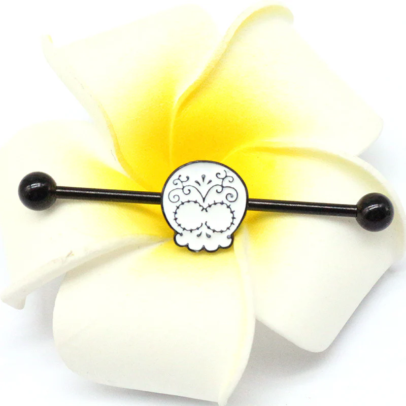 13622-gothic-skull-moon-stainless-steel-industrial-piercing-3.webp Gothic Skull Moon Stainless Steel Industrial Piercing