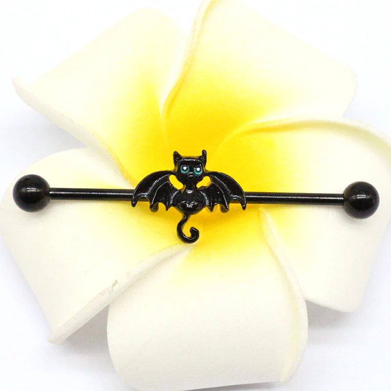 13623-a-black-a-black-variation-1.webp Gothic Skull Moon Stainless Steel Industrial Piercing