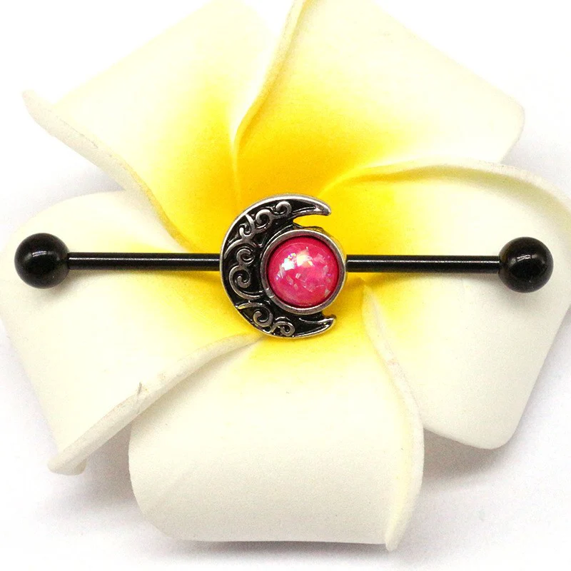 13628-f-black-f-black-variation-1.webp Gothic Skull Moon Stainless Steel Industrial Piercing
