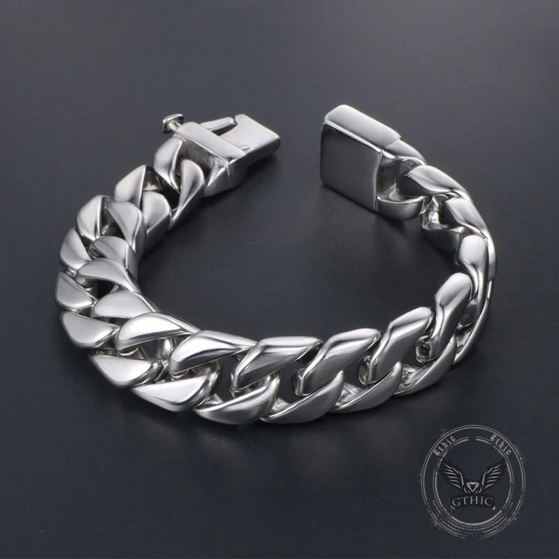 Thick Cuban Link Stainless Steel Bracelet