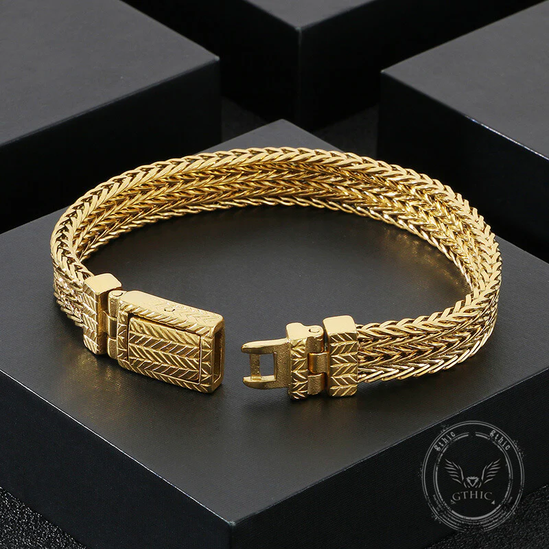 13745-simple-wheat-braided-stainless-steel-bracelet-6.webp Simple Wheat Braided Stainless Steel Bracelet