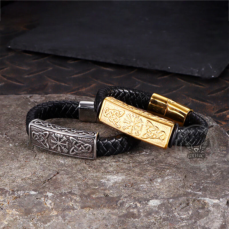 13779-vintage-viking-rune-stainless-steel-leather-bracelet-4.webp Vintage Viking Rune Stainless Steel Leather Bracelet