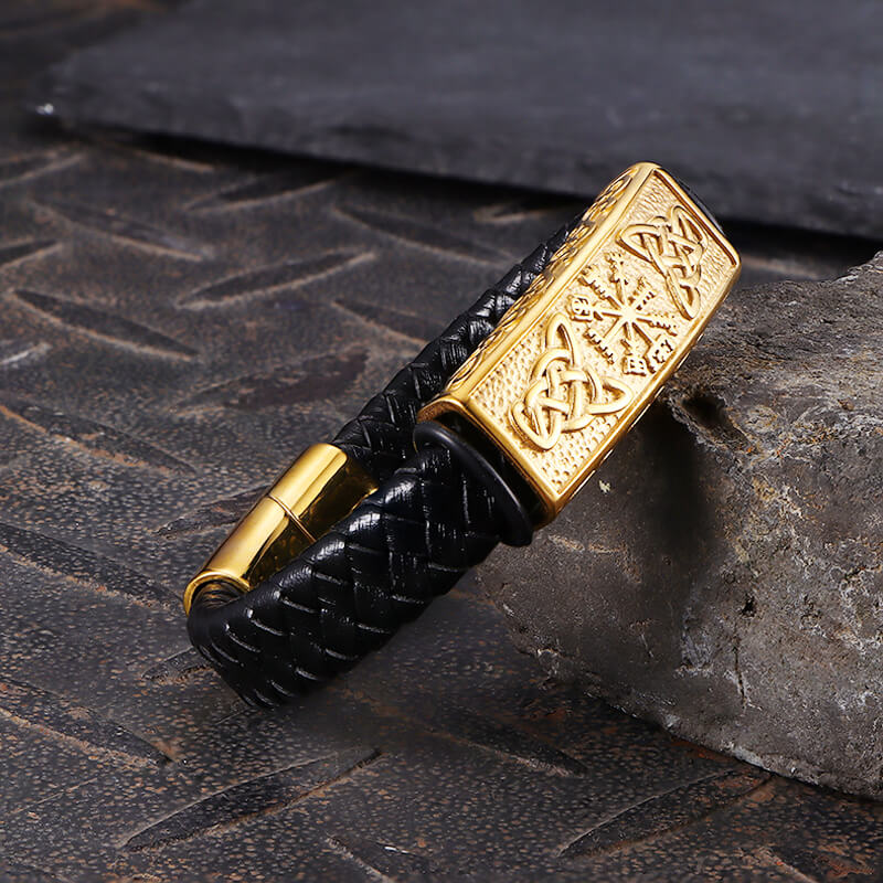13779-vintage-viking-rune-stainless-steel-leather-bracelet-5.jpg Vintage Viking Rune Stainless Steel Leather Bracelet