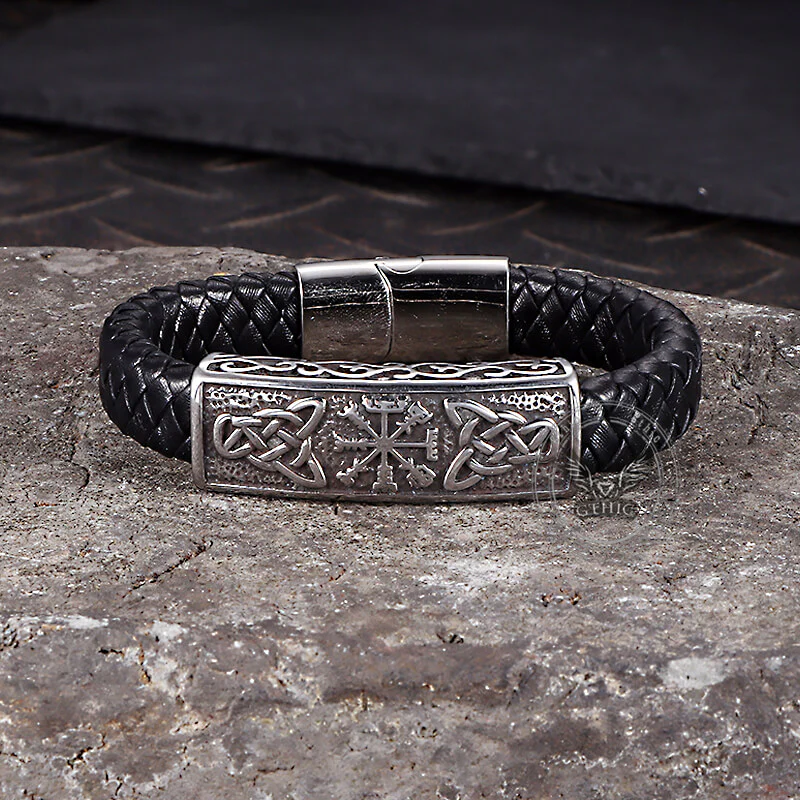 13779-vintage-viking-rune-stainless-steel-leather-bracelet-6.webp Vintage Viking Rune Stainless Steel Leather Bracelet