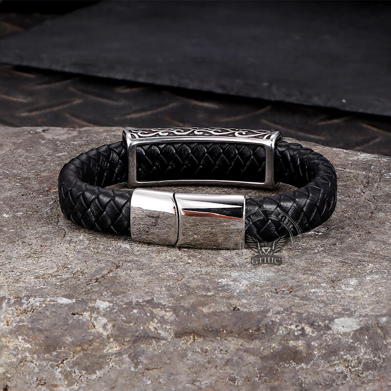 13779-vintage-viking-rune-stainless-steel-leather-bracelet-8.jpg Vintage Viking Rune Stainless Steel Leather Bracelet