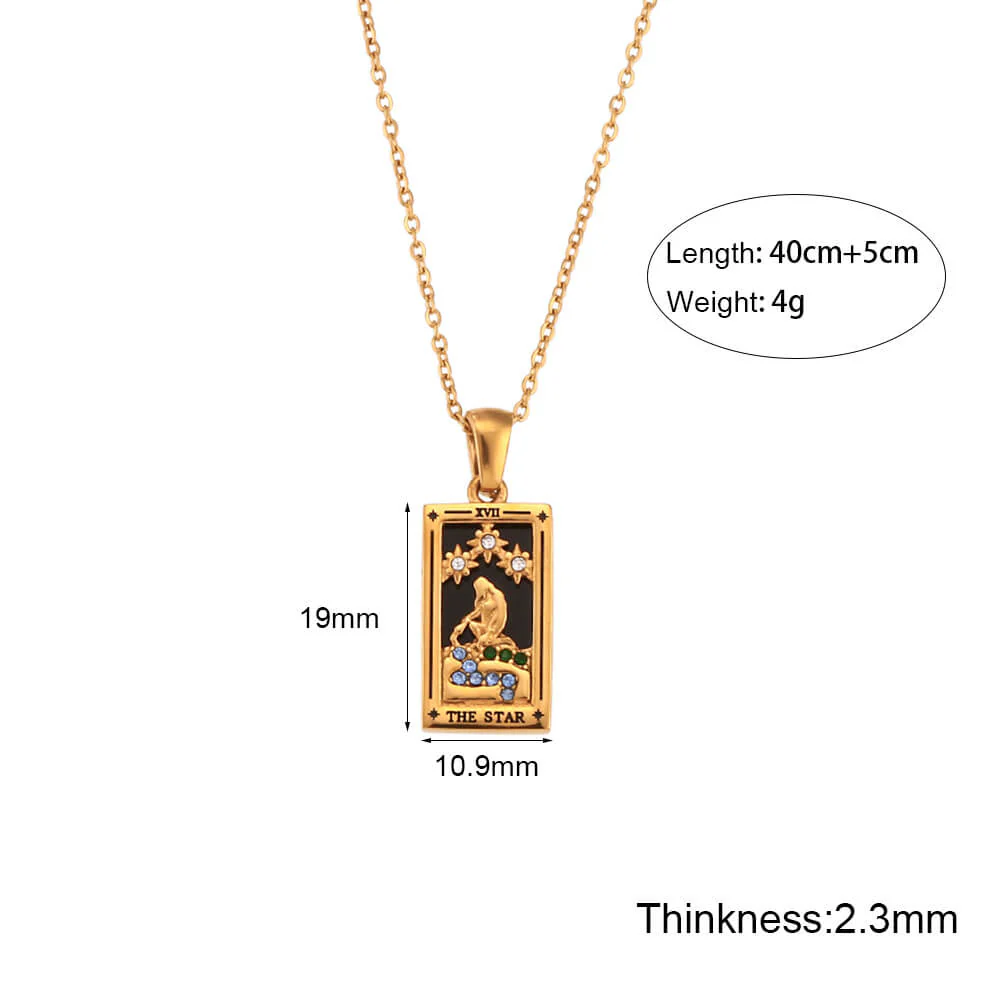 13817-vintage-tarot-card-stainless-steel-necklace-13.webp Vintage Tarot Card Stainless Steel Necklace