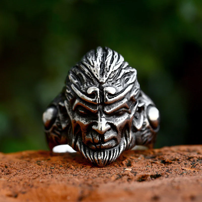 13895-vintage-monkey-king-sun-wukong-stainless-steel-ring-1.webp Vintage Monkey King Sun Wukong Stainless Steel Ring