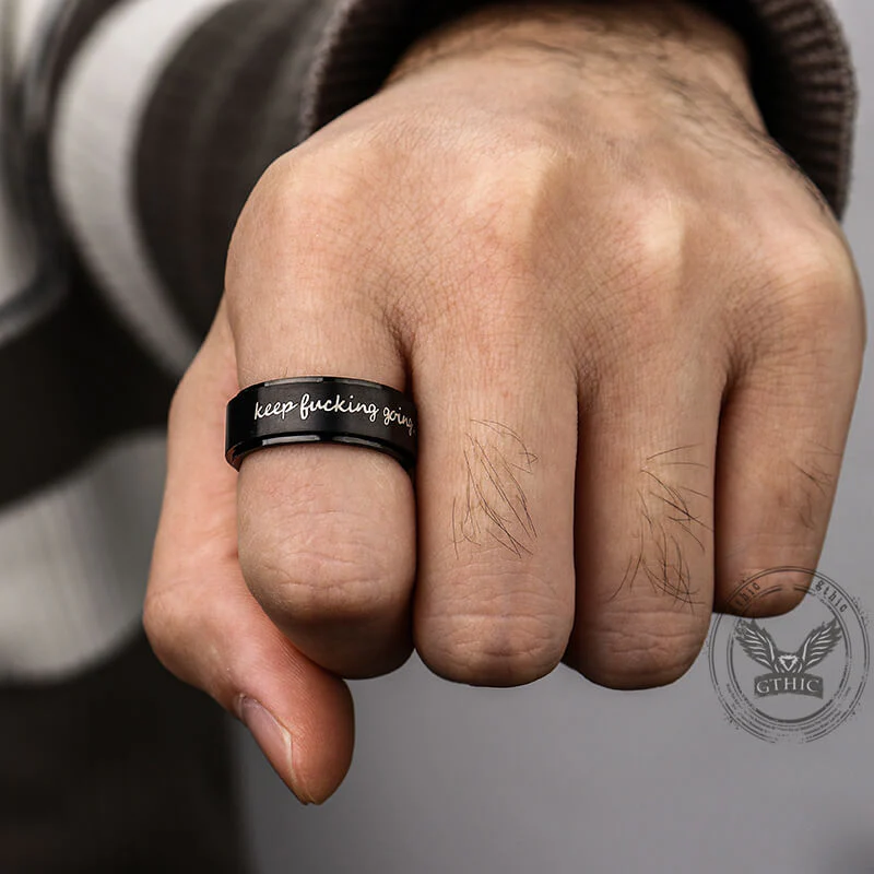 14063-simple-keep-fucking-going-spinner-stainless-steel-ring-2.webp Simple Keep Fucking Going Spinner Stainless Steel Ring