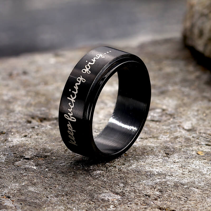14063-simple-keep-fucking-going-spinner-stainless-steel-ring-3.jpg Simple Keep Fucking Going Spinner Stainless Steel Ring