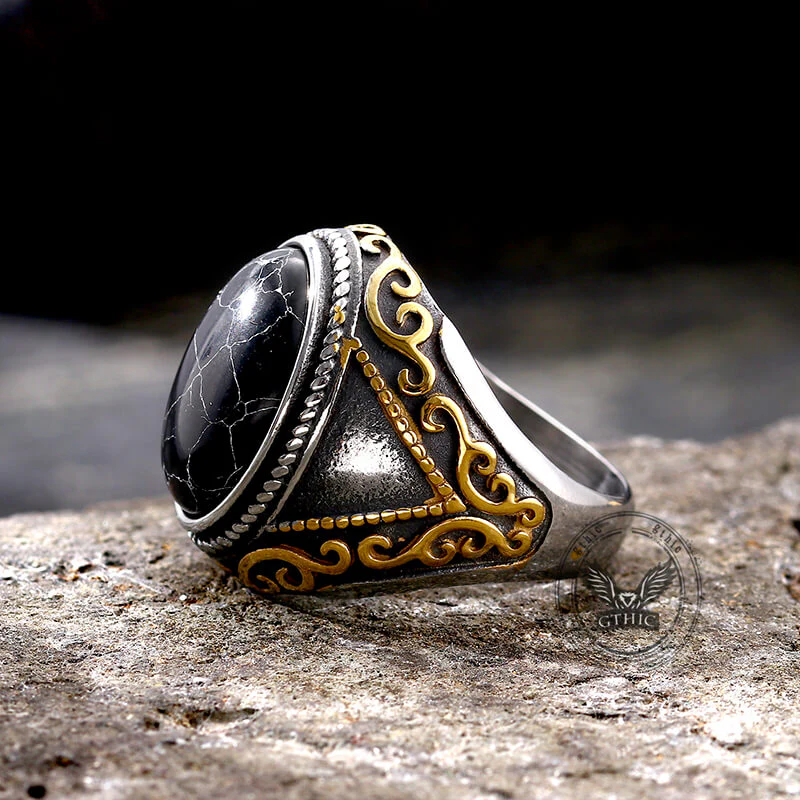 14106-black-crack-turquoise-patterned-stainless-steel-ring-6.webp Black Crack Turquoise Patterned Stainless Steel Ring