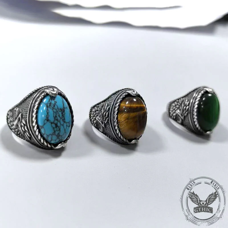14151-vintage-turquoise-eagle-pattern-stainless-steel-ring-10.webp Vintage Turquoise Eagle Pattern Stainless Steel Ring