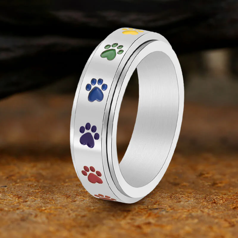 14232-vintage-dog-paw-print-stainless-steel-spinner-ring-11.webp Vintage Dog Paw Print Stainless Steel Spinner Ring