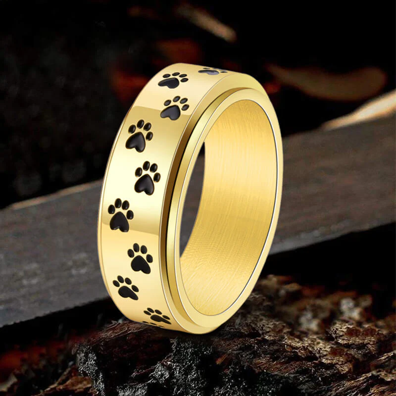 14232-vintage-dog-paw-print-stainless-steel-spinner-ring-8.webp Vintage Dog Paw Print Stainless Steel Spinner Ring