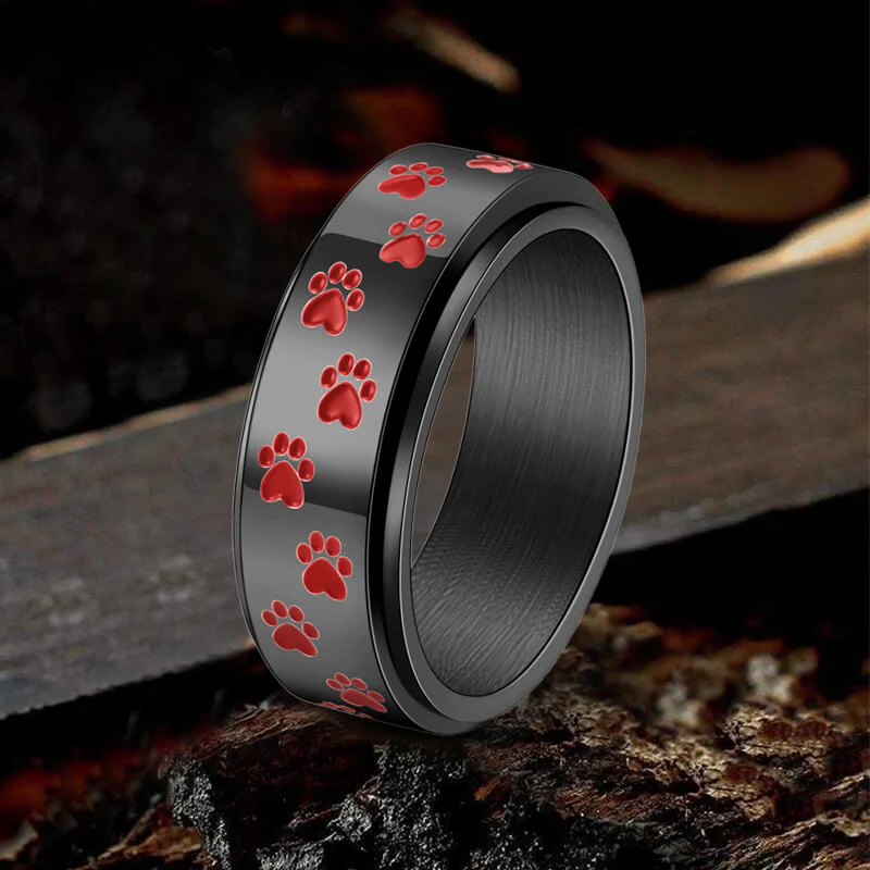 14232-vintage-dog-paw-print-stainless-steel-spinner-ring-9.webp Vintage Dog Paw Print Stainless Steel Spinner Ring