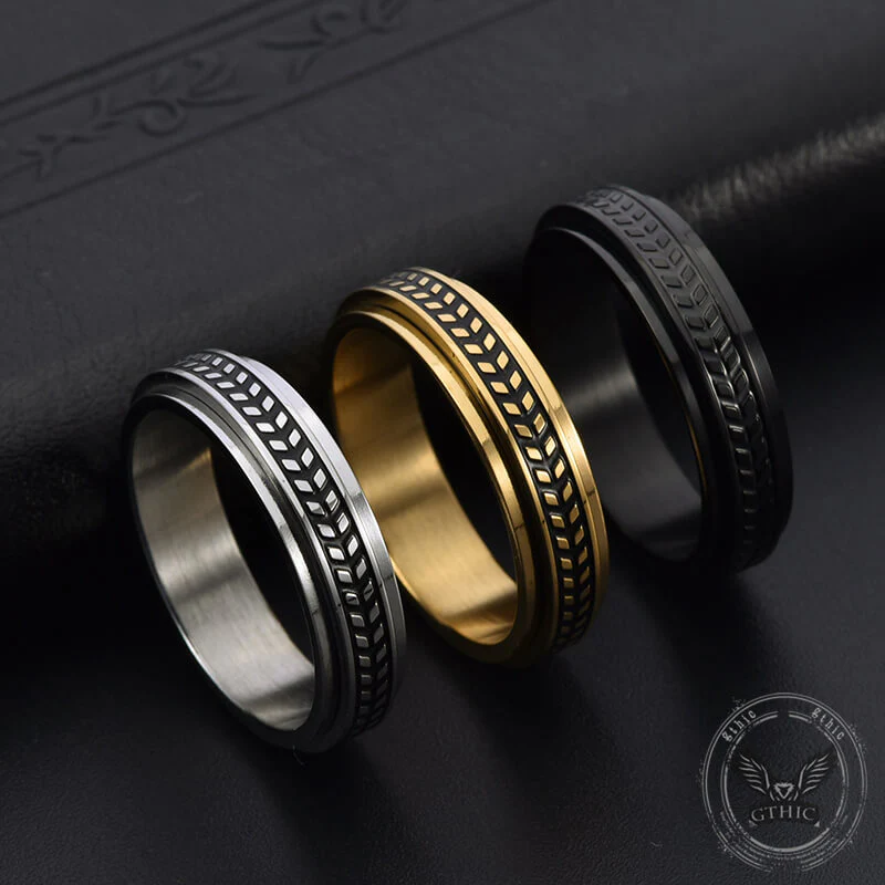 14304-olive-leaf-stainless-steel-spinner-ring-8.webp Olive Leaf Stainless Steel Spinner Ring