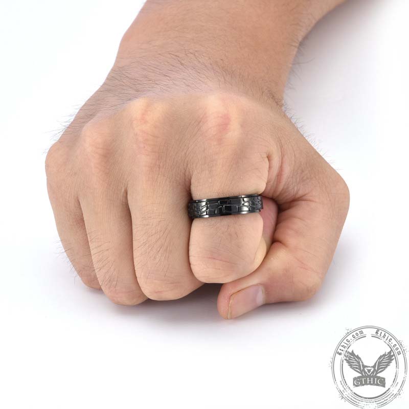 14463-simple-stone-texture-stainless-steel-spinner-ring-2.jpg Simple Stone Texture Stainless Steel Spinner Ring