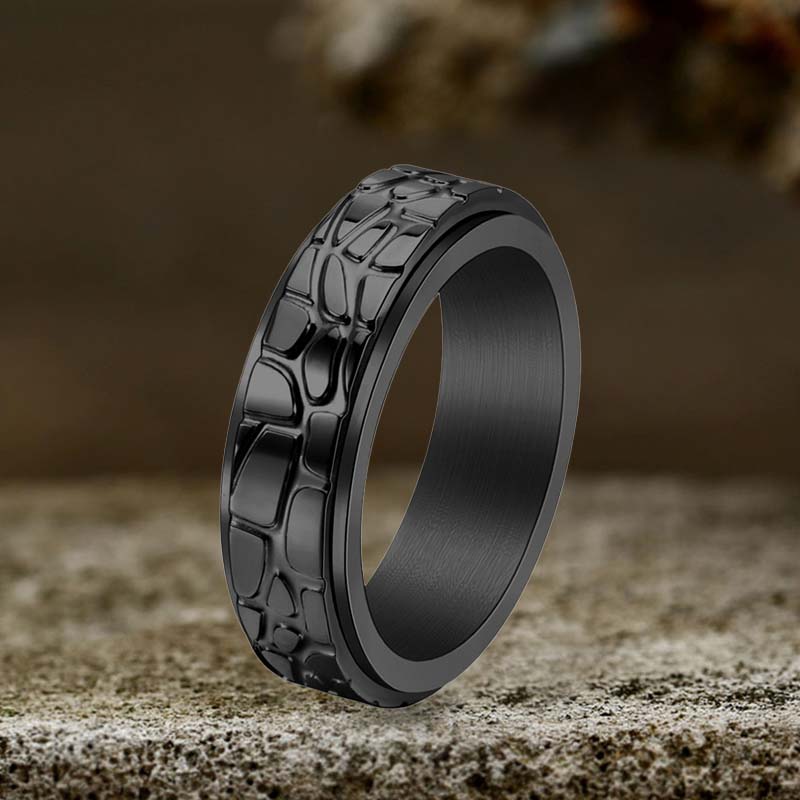 14463-simple-stone-texture-stainless-steel-spinner-ring-4.jpg Simple Stone Texture Stainless Steel Spinner Ring