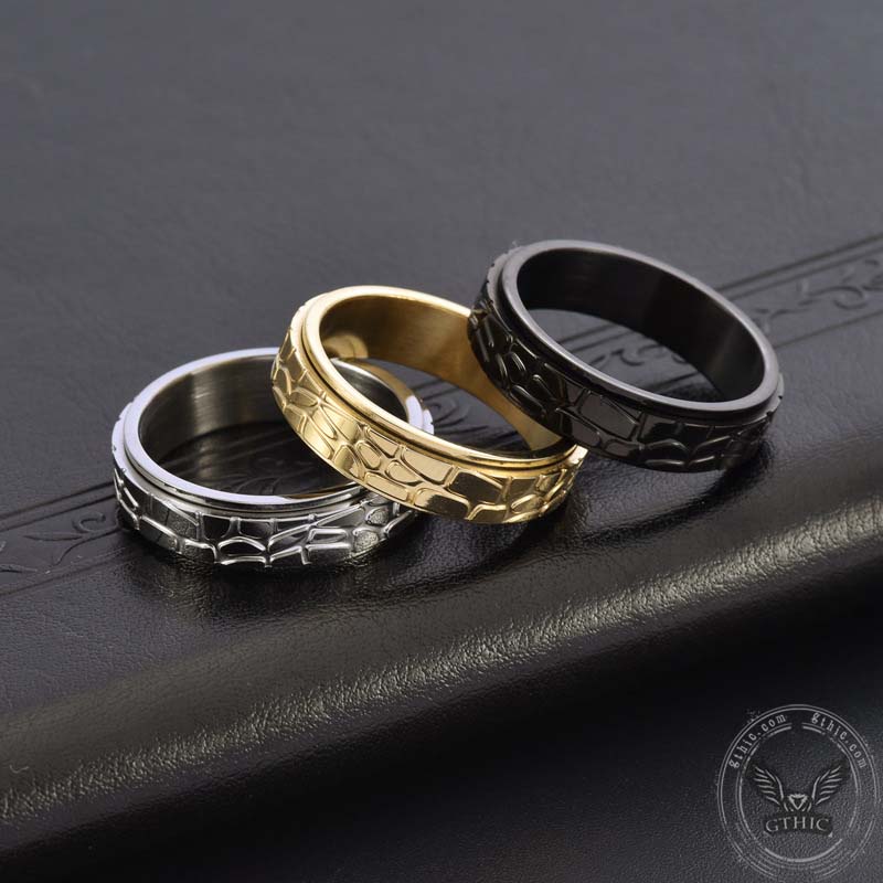 14463-simple-stone-texture-stainless-steel-spinner-ring-5.jpg Simple Stone Texture Stainless Steel Spinner Ring
