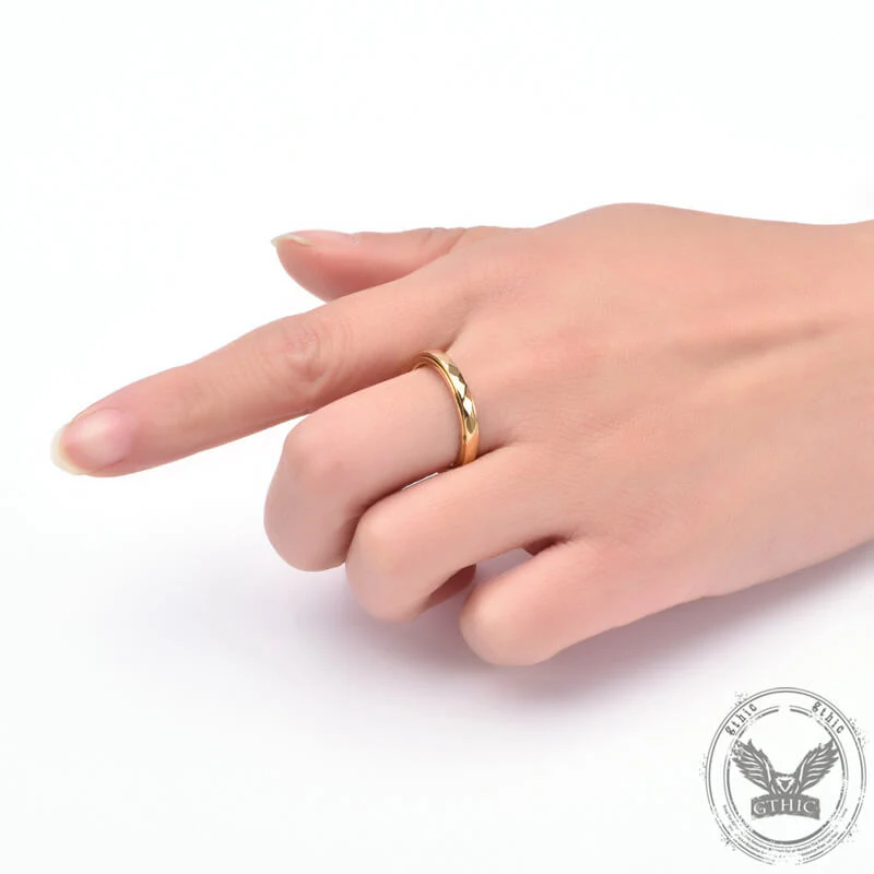 Simple Diamond Spinner Stainless Steel Ring