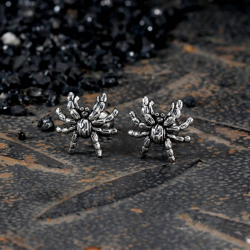 14859-dark-scary-spider-stainless-steel-animal-earrings-1.jpg Dark Scary Spider Stainless Steel Animal Earrings
