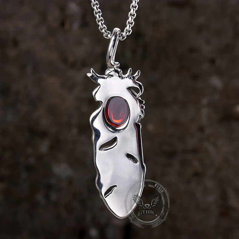 14867-creative-ruby-feather-stainless-steel-pendant-necklace-6.webp Creative Ruby Feather Stainless Steel Pendant Necklace