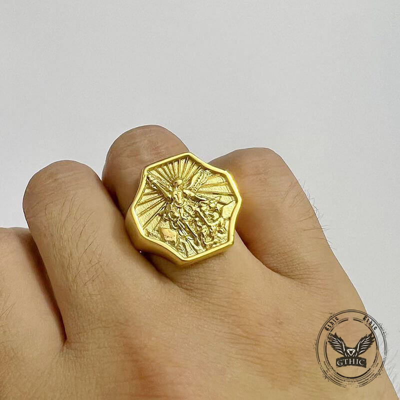 14942-vintage-archangel-saint-michael-stainless-steel-ring-2.jpg Vintage Archangel Saint Michael Stainless Steel Ring