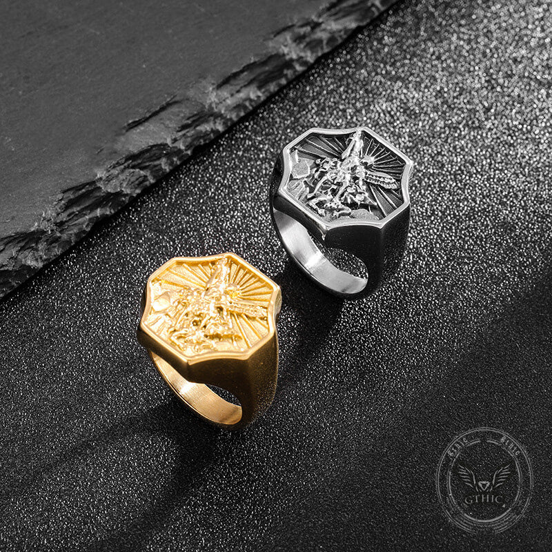 14942-vintage-archangel-saint-michael-stainless-steel-ring-3.jpg Vintage Archangel Saint Michael Stainless Steel Ring