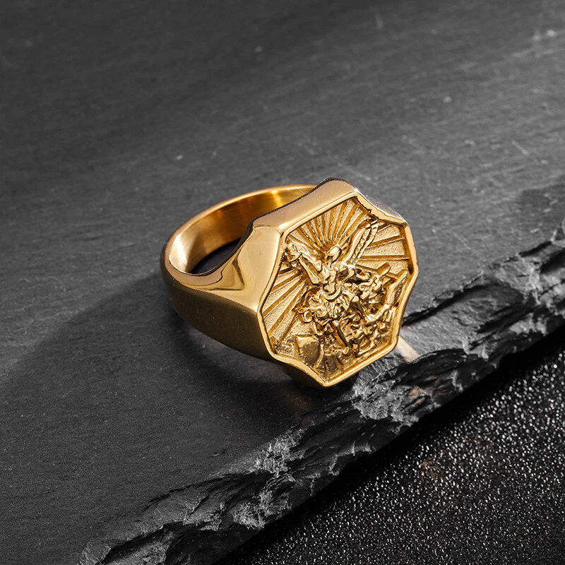 14942-vintage-archangel-saint-michael-stainless-steel-ring-5.webp Vintage Archangel Saint Michael Stainless Steel Ring
