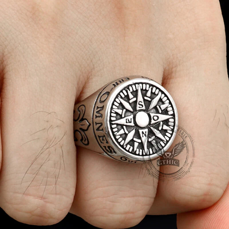 15012-vintage-viking-nordic-compass-stainless-steel-marine-ring-3.webp Vintage Viking Nordic Compass Stainless Steel Marine Ring