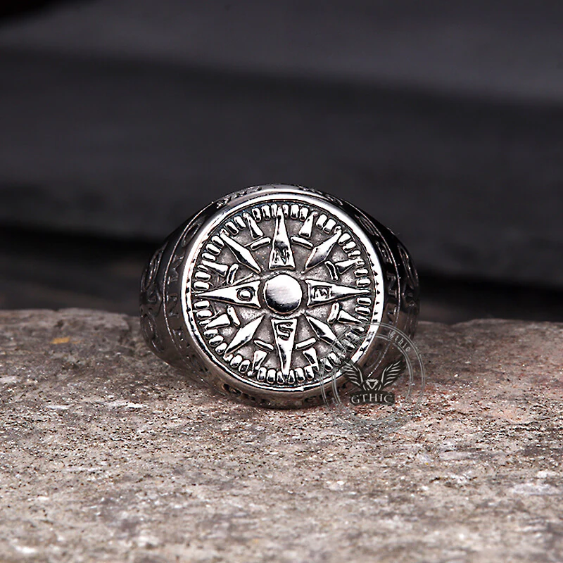 15012-vintage-viking-nordic-compass-stainless-steel-marine-ring-6.webp Vintage Viking Nordic Compass Stainless Steel Marine Ring