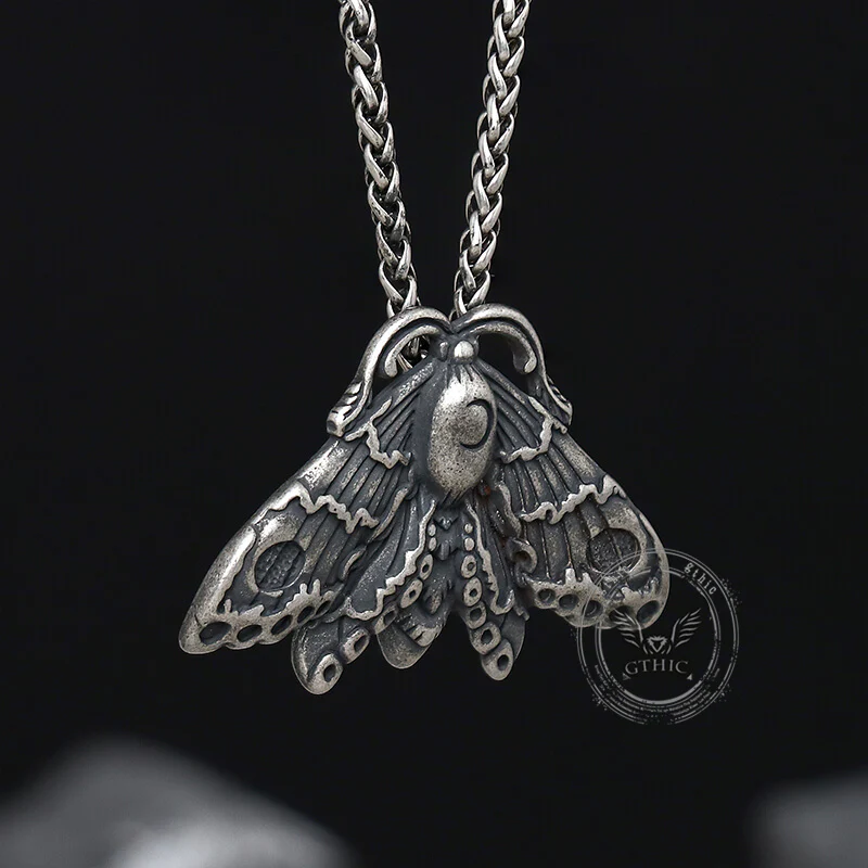 Grim Reaper Butterfly Skull Stainless Steel Pendant