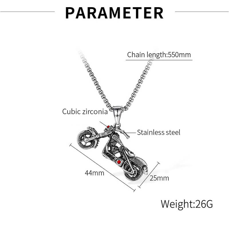 Trendy Hip-Hop Motorcycle Style Stainless Steel Pendant