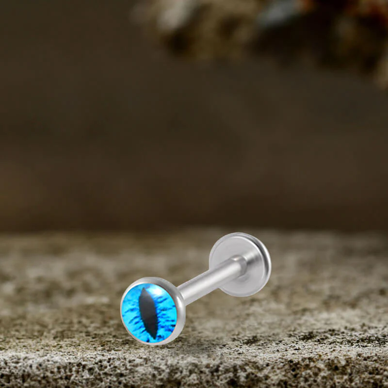 Devil's Eye Stainless Steel Piercing Lip Navel Tongue Studs
