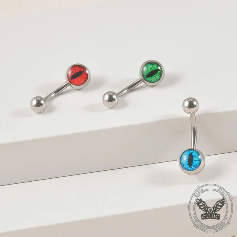 Devil's Eye Stainless Steel Piercing Lip Navel Tongue Studs