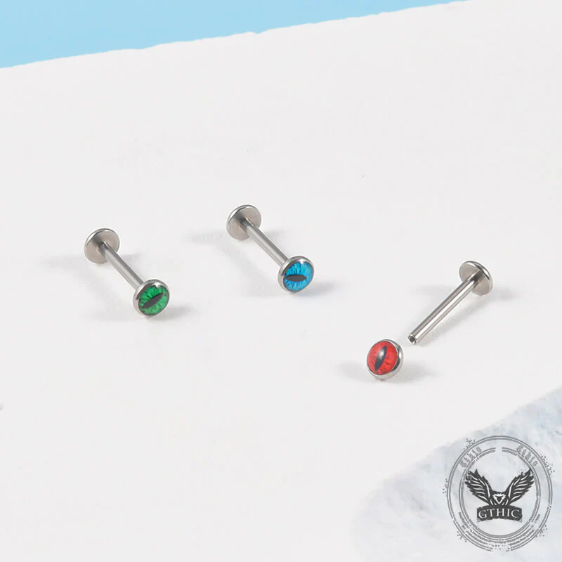 Devil's Eye Stainless Steel Piercing Lip Navel Tongue Studs
