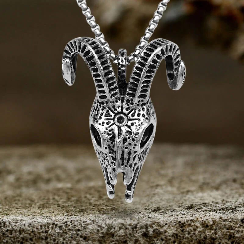 15189-punk-horned-goat-stainless-steel-skull-pendant-2.webp Punk Horned Goat Stainless Steel Skull Pendant