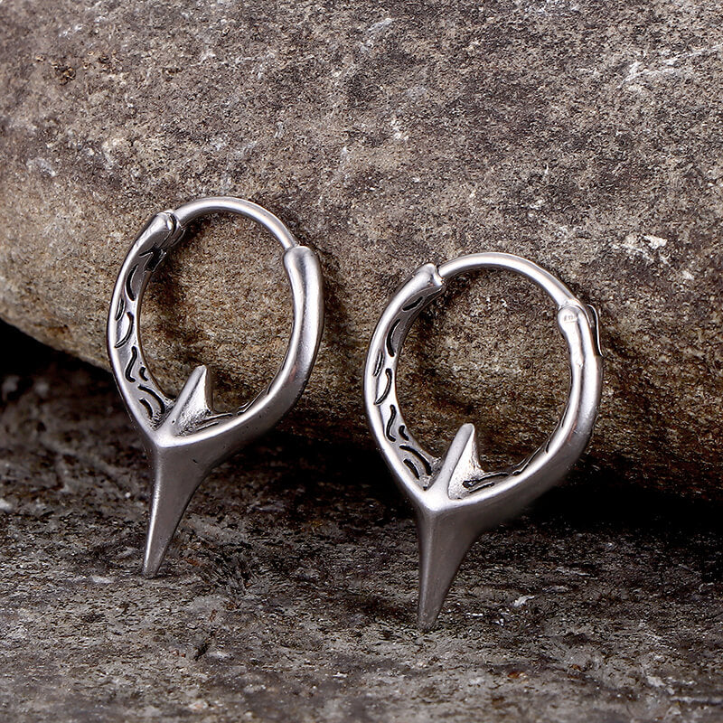 Fashion Geometric Sword Stainless Steel Hoop Earrings