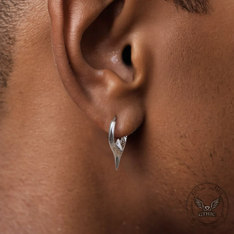 Fashion Geometric Sword Stainless Steel Hoop Earrings