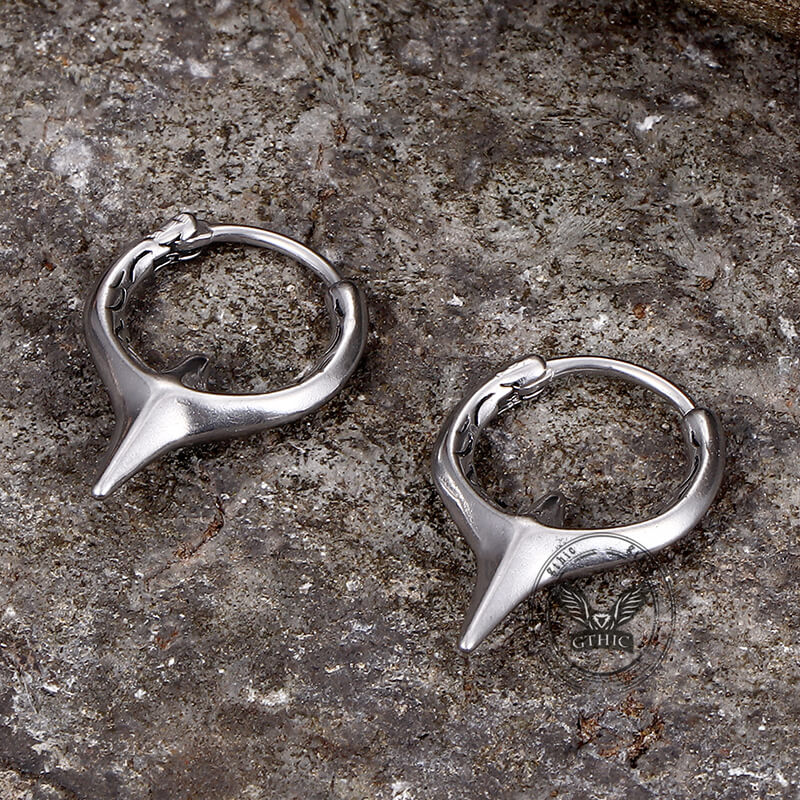 Fashion Geometric Sword Stainless Steel Hoop Earrings